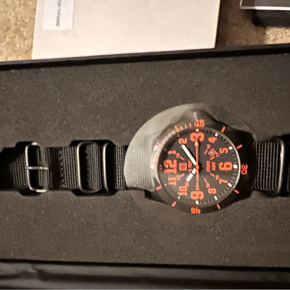 Luminox Black and Orange Watch